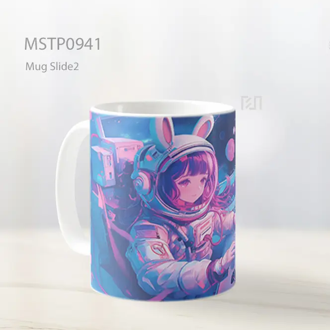 Gadis Anime Astronot Sci Fi Aesthetic Mug MSTP0941 - All-side / Desain