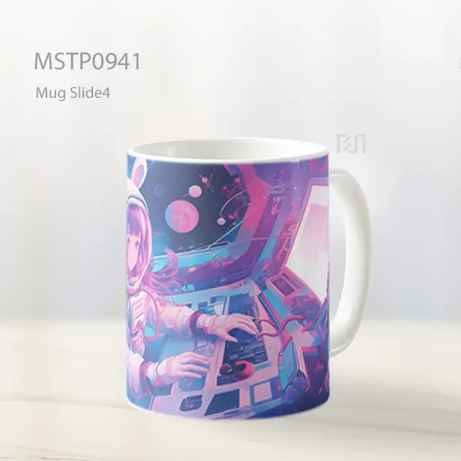 Gadis Anime Astronot Sci Fi Aesthetic Mug MSTP0941