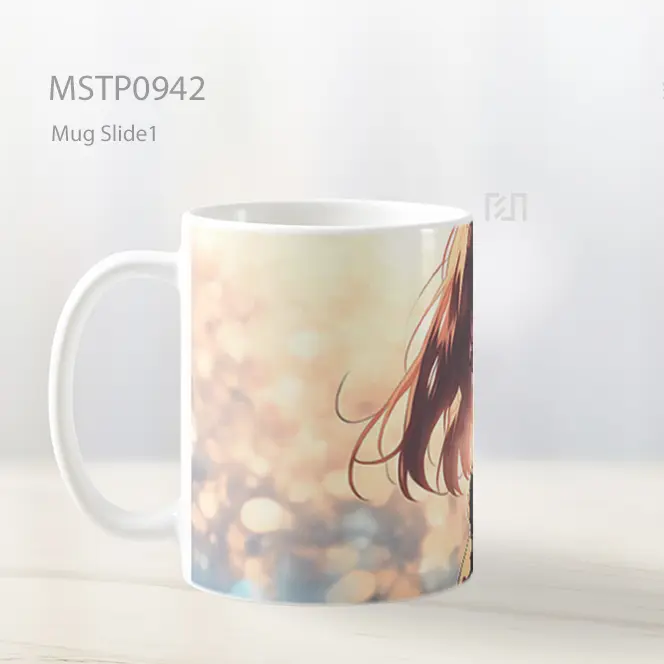 Gadis Anime Blur Latar Cahaya Mug MSTP0942 - All-side / Desain