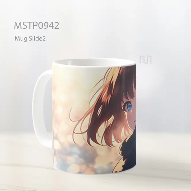 Gadis Anime Blur Latar Cahaya Mug MSTP0942 - All-side / Desain
