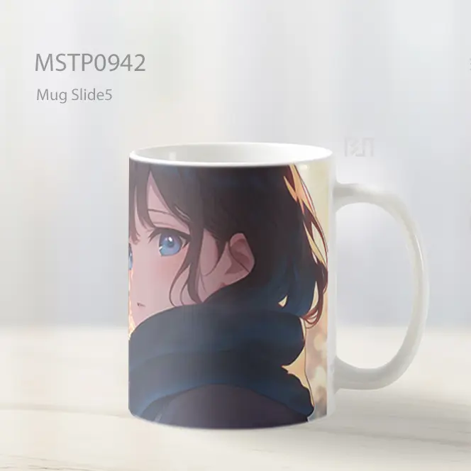 Gadis Anime Blur Latar Cahaya Mug MSTP0942 - All-side / Desain