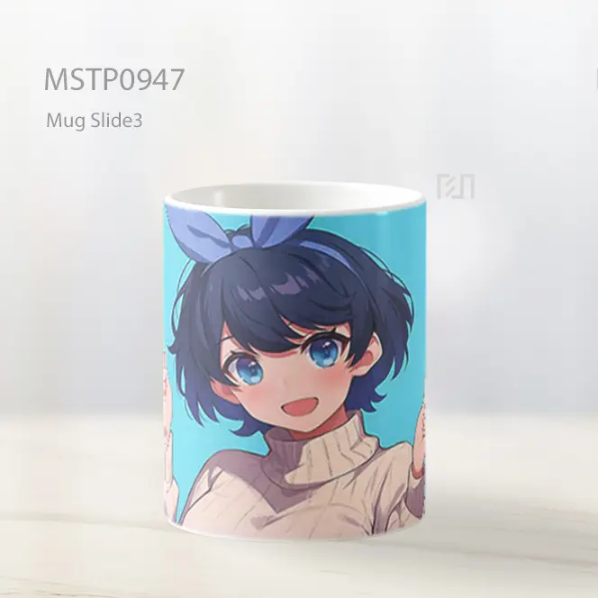 Gadis Anime Ceria Menunjuk Jari Mug MSTP0947 - All-side / Desain