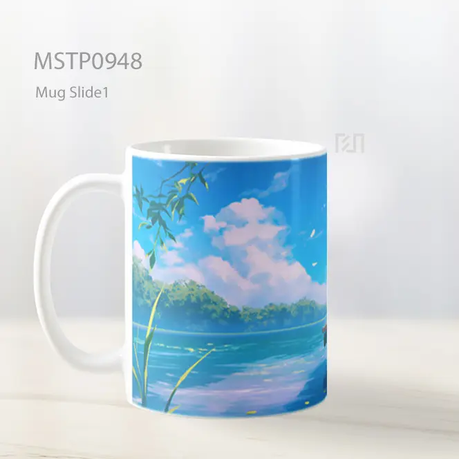 Gadis Anime Danau Tenang Mug MSTP0948 - All-side / Desain