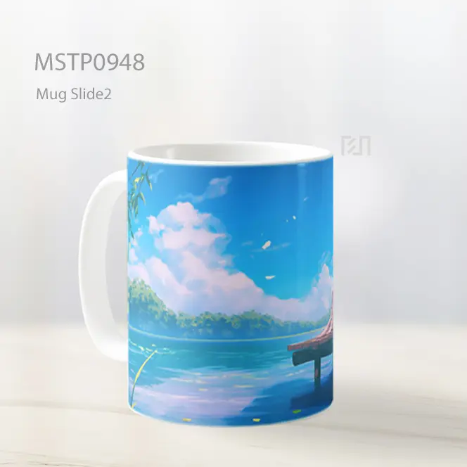 Gadis Anime Danau Tenang Mug MSTP0948 - All-side / Desain