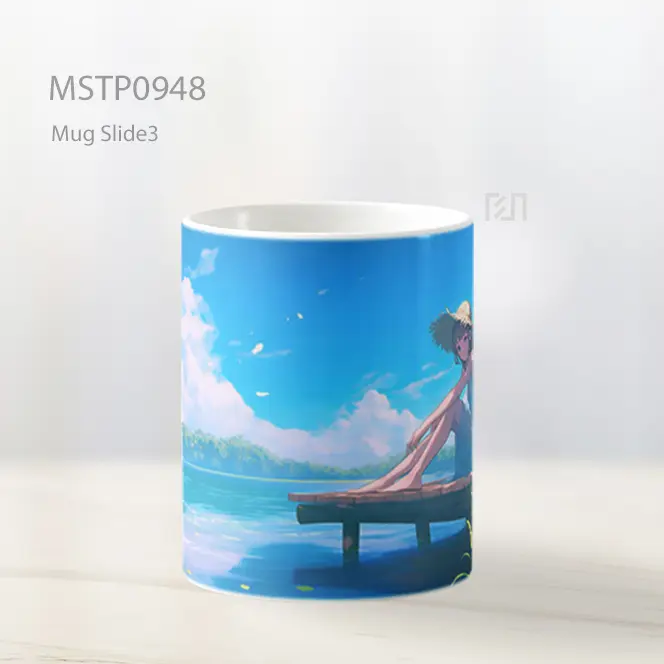 Gadis Anime Danau Tenang Mug MSTP0948 - All-side / Desain