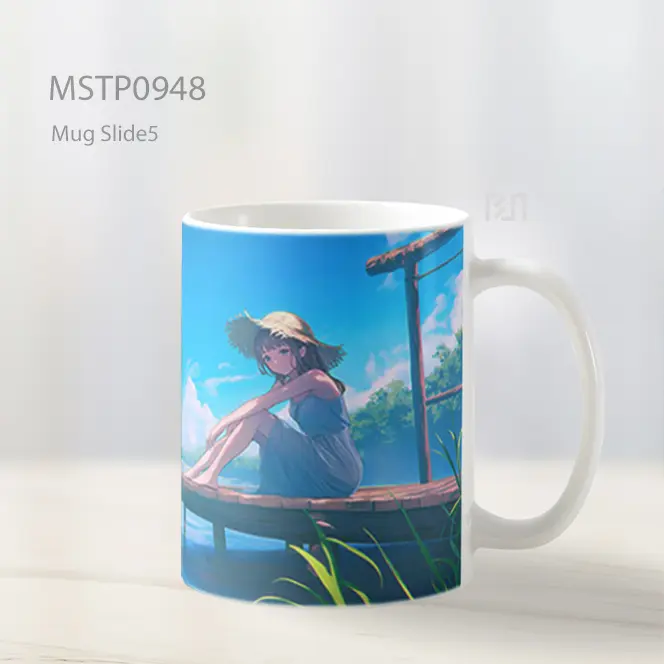 Gadis Anime Danau Tenang Mug MSTP0948 - All-side / Desain
