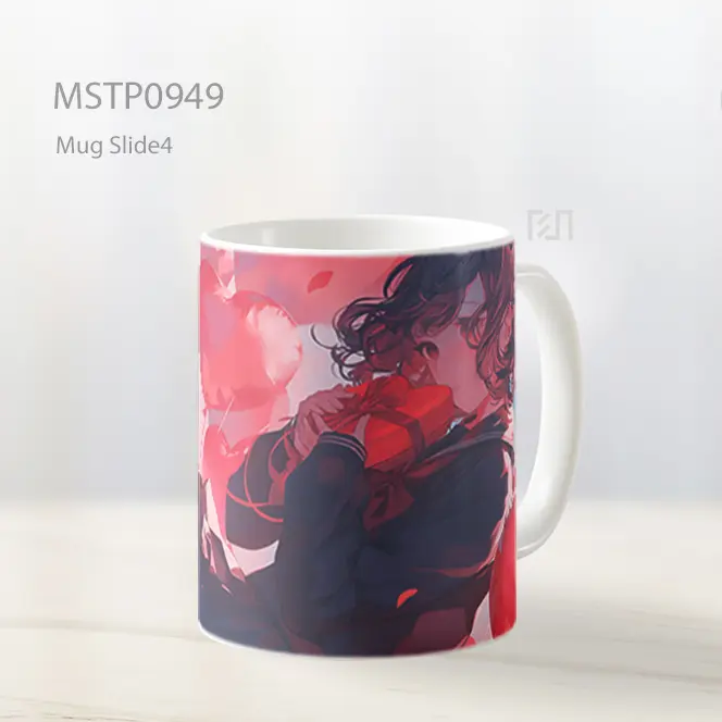 Gadis Anime Dengan Balon Hati Mug MSTP0949