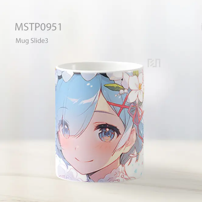 Gadis Anime Dengan Bunga Di Rambut Mug MSTP0951 - All-side / Desain