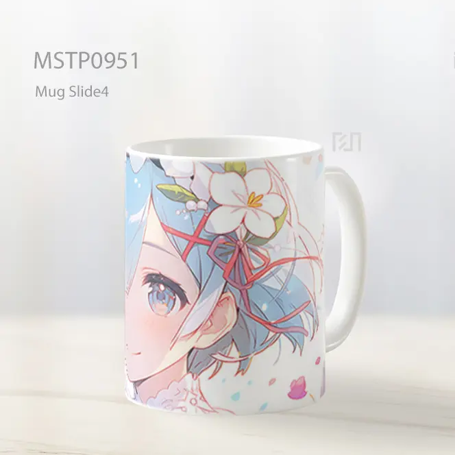 Gadis Anime Dengan Bunga Di Rambut Mug MSTP0951