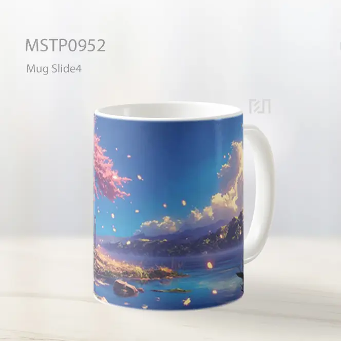 Gadis Anime Dengan Danau Bunga Sakura Mug MSTP0952