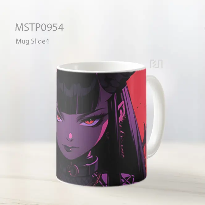 Gadis Anime Dengan Tanduk Merah Mug MSTP0954