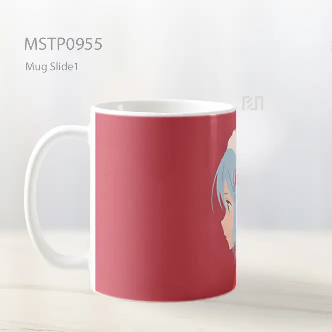Gadis Anime Dengan Topi Natal Merah Mug MSTP0955 - All-side / Desain