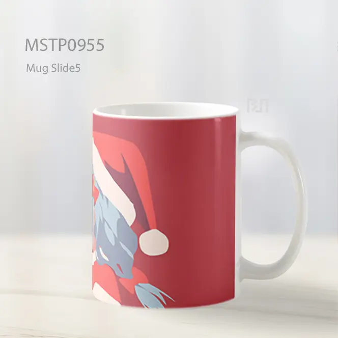 Gadis Anime Dengan Topi Natal Merah Mug MSTP0955 - All-side / Desain