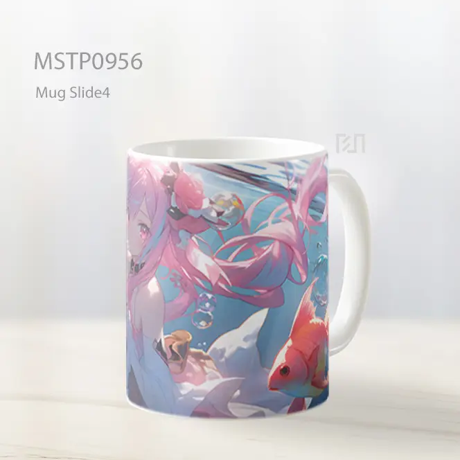 Gadis Anime Di Bawah Air Dengan Ikan Mug MSTP0956