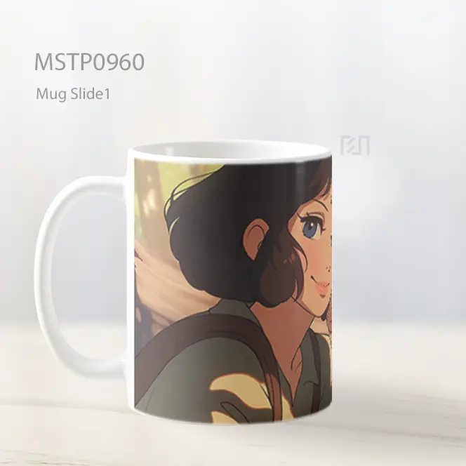 Gadis Anime Gaya Seni Hutan Bersinar Mug MSTP0960 - All-side / Desain