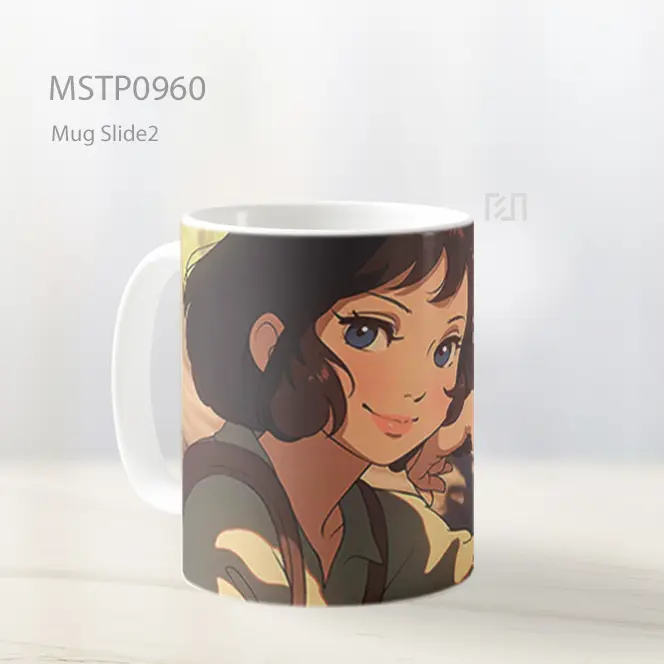 Gadis Anime Gaya Seni Hutan Bersinar Mug MSTP0960 - All-side / Desain
