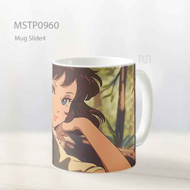 Gadis Anime Gaya Seni Hutan Bersinar Mug MSTP0960