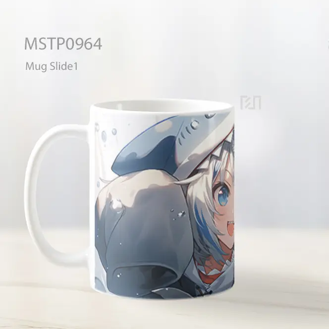 Gadis Anime Imut Dengan Kostum Hiu Mug MSTP0964 - All-side / Desain