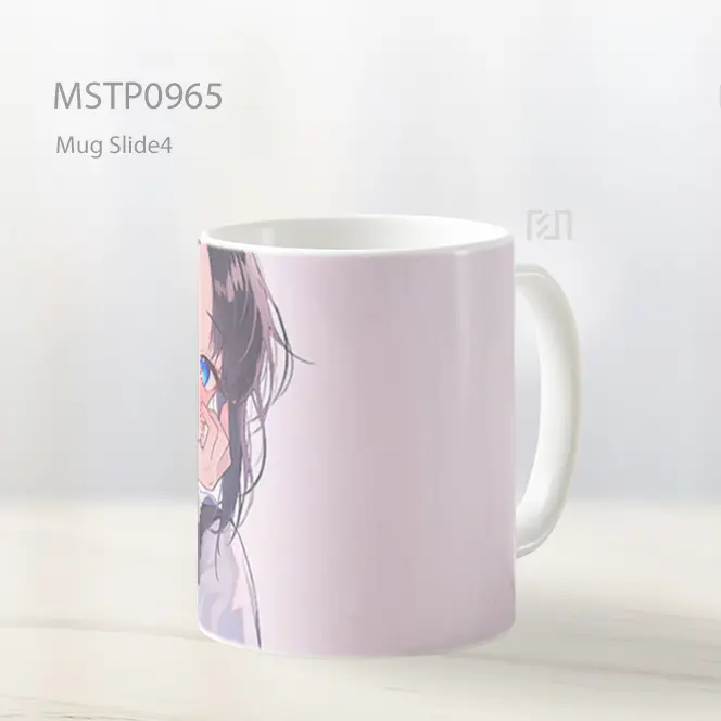Gadis Anime Imut Dengan Mata Biru Beige Mug MSTP0965