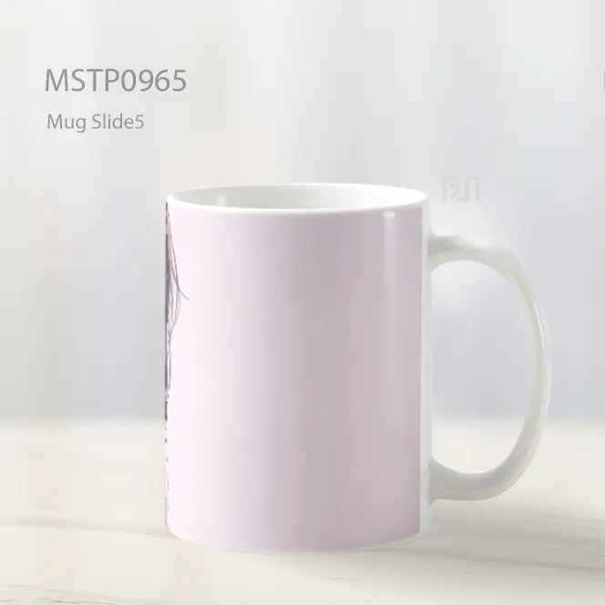 Gadis Anime Imut Dengan Mata Biru Beige Mug MSTP0965 - All-side / Desain