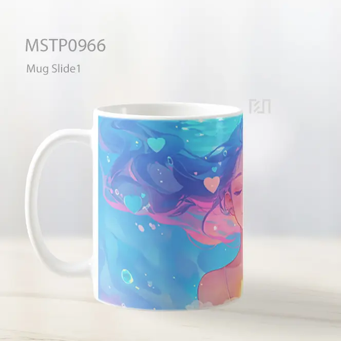 Gadis Anime Imut Di Bawah Air Mug MSTP0966 - All-side / Desain
