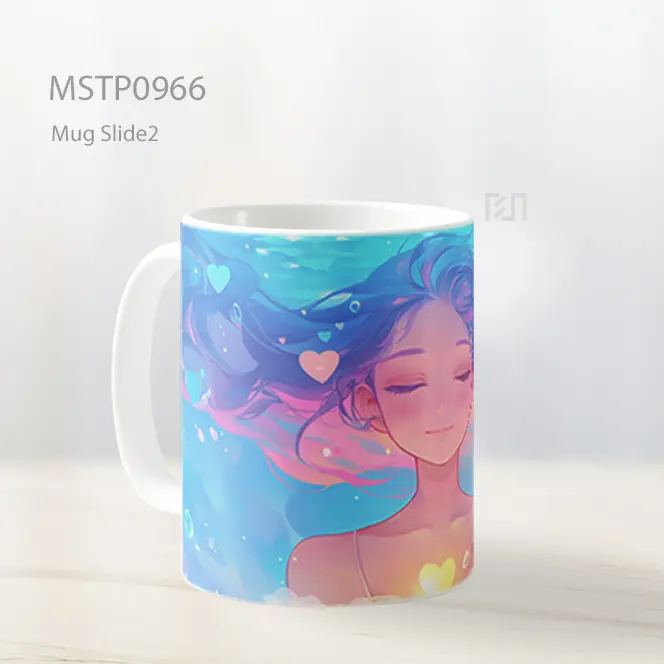 Gadis Anime Imut Di Bawah Air Mug MSTP0966 - All-side / Desain