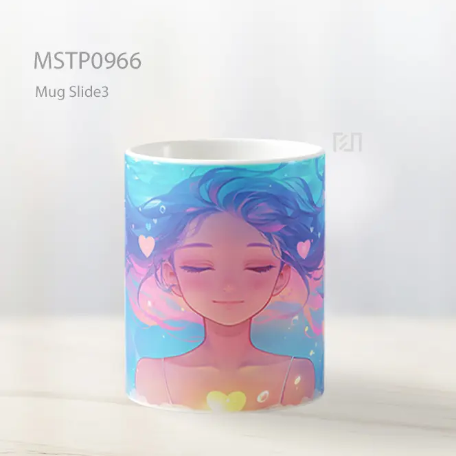 Gadis Anime Imut Di Bawah Air Mug MSTP0966 - All-side / Desain