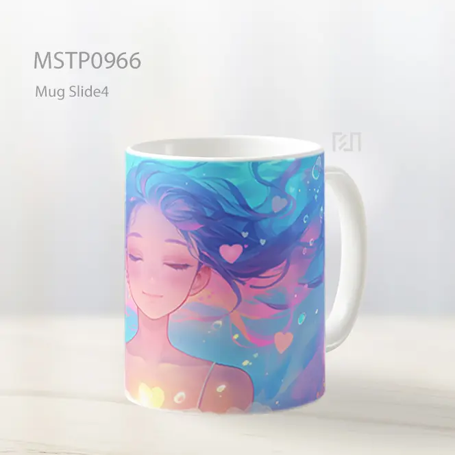 Gadis Anime Imut Di Bawah Air Mug MSTP0966
