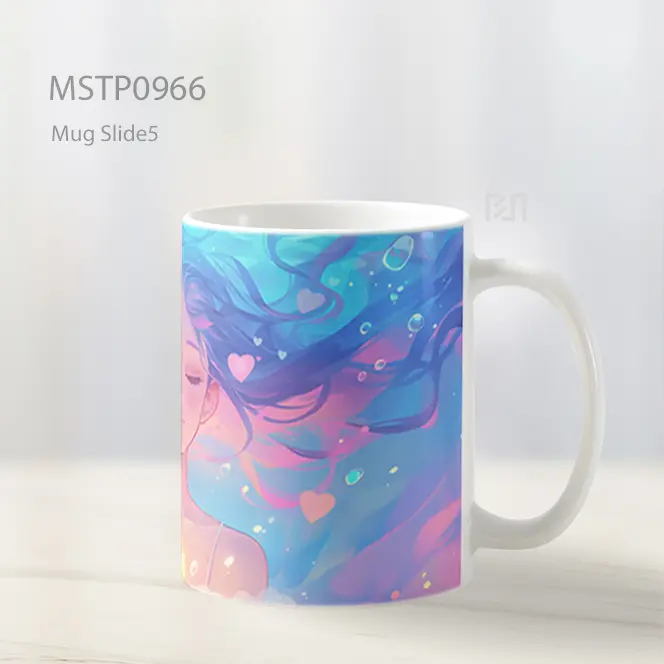 Gadis Anime Imut Di Bawah Air Mug MSTP0966 - All-side / Desain