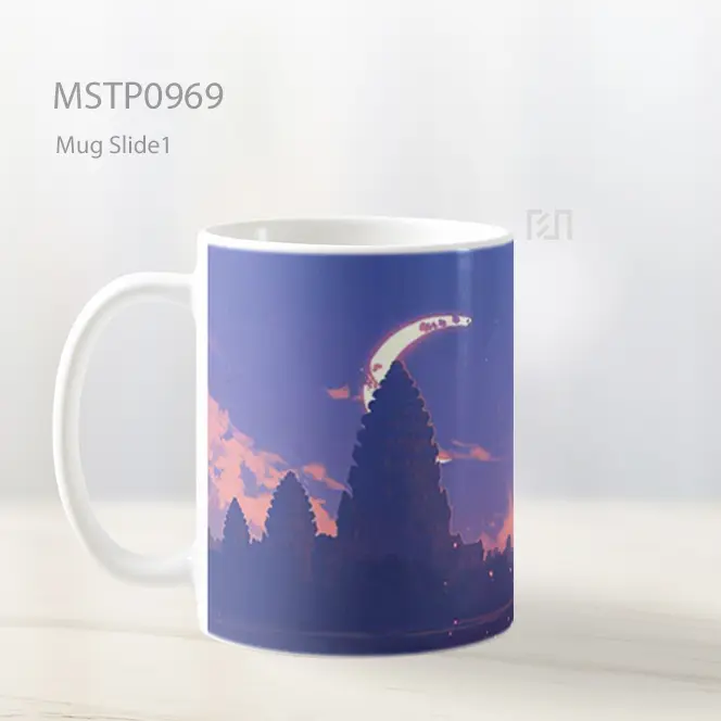 Gadis Anime Kuil Bulan Mug MSTP0969 - All-side / Desain