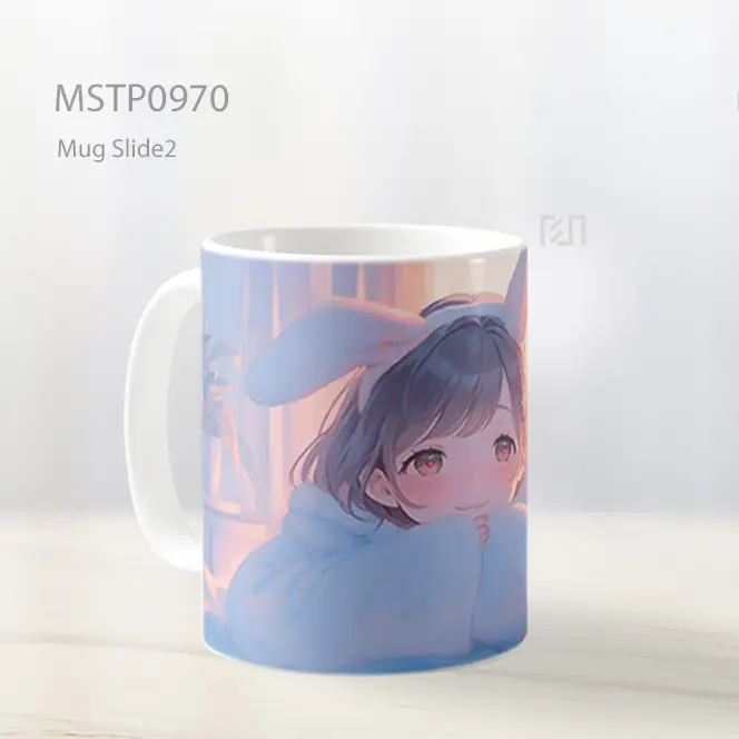 Gadis Anime Lucu Telinga Kelinci Mug MSTP0970 - All-side / Desain