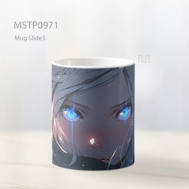 Gadis Anime Mata Biru Cantik Mug MSTP0971 - All-side / Desain