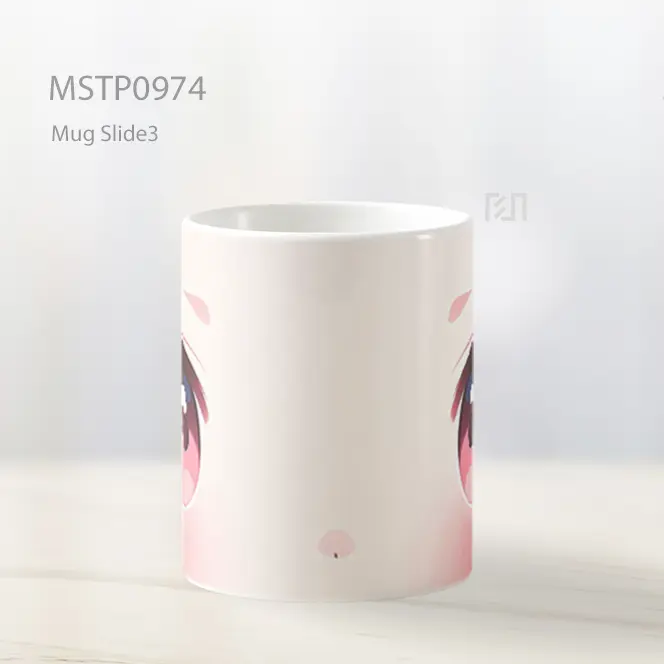 Gadis Anime Mata Pink Close Up Mug MSTP0974 - All-side / Desain