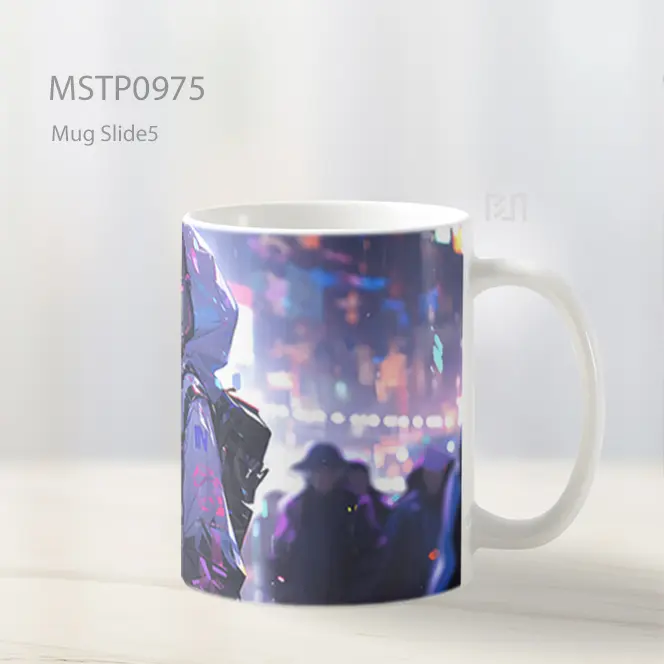 Gadis Anime Mata Pink Kota Mug MSTP0975 - All-side / Desain
