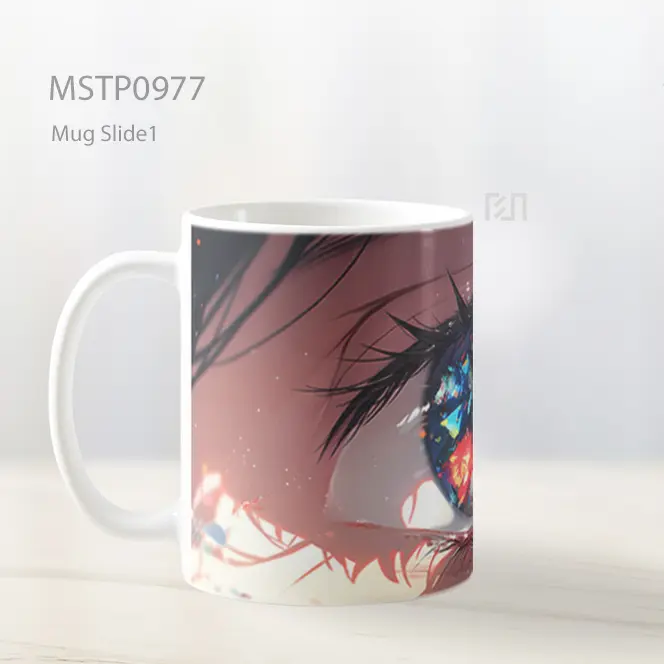 Gadis Anime Mata Warna Warni Mug MSTP0977 - All-side / Desain