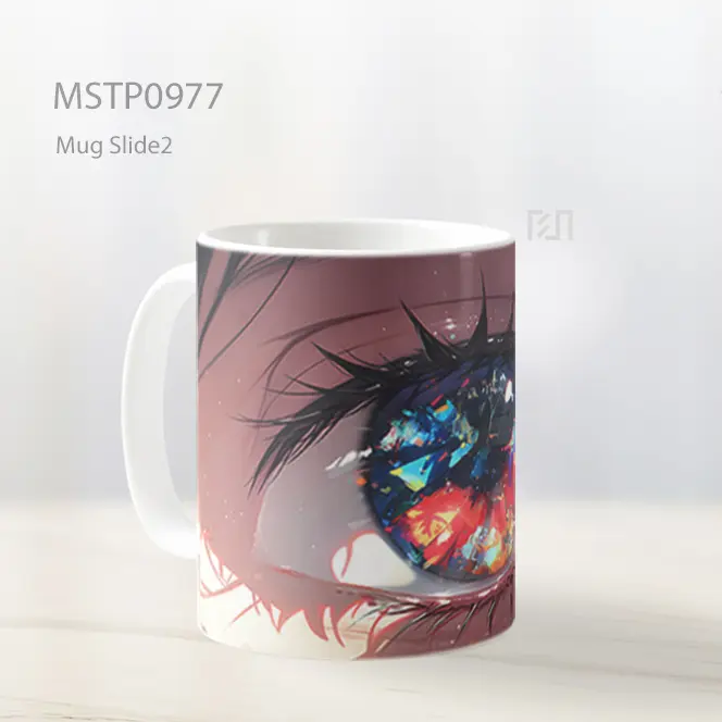 Gadis Anime Mata Warna Warni Mug MSTP0977 - All-side / Desain