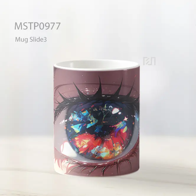 Gadis Anime Mata Warna Warni Mug MSTP0977 - All-side / Desain