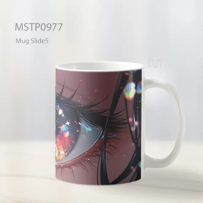 Gadis Anime Mata Warna Warni Mug MSTP0977 - All-side / Desain