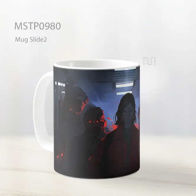 Gadis Anime Menakutkan Zombi Halloween Mug MSTP0980 - All-side / Desain