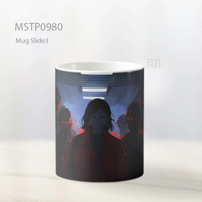 Gadis Anime Menakutkan Zombi Halloween Mug MSTP0980 - All-side / Desain