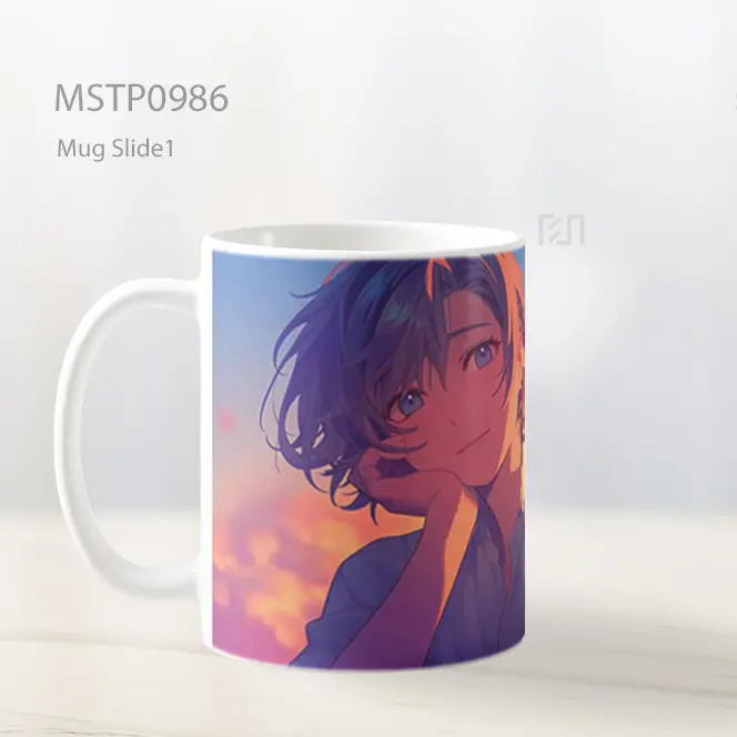 Gadis Anime Pandangan Mimpi Mug MSTP0986 - All-side / Desain