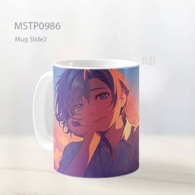 Gadis Anime Pandangan Mimpi Mug MSTP0986 - All-side / Desain