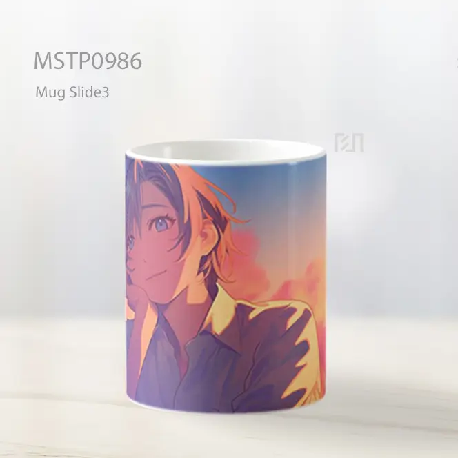 Gadis Anime Pandangan Mimpi Mug MSTP0986 - All-side / Desain