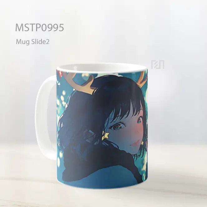 Gadis Anime Rusa Natal Mug MSTP0995 - All-side / Desain