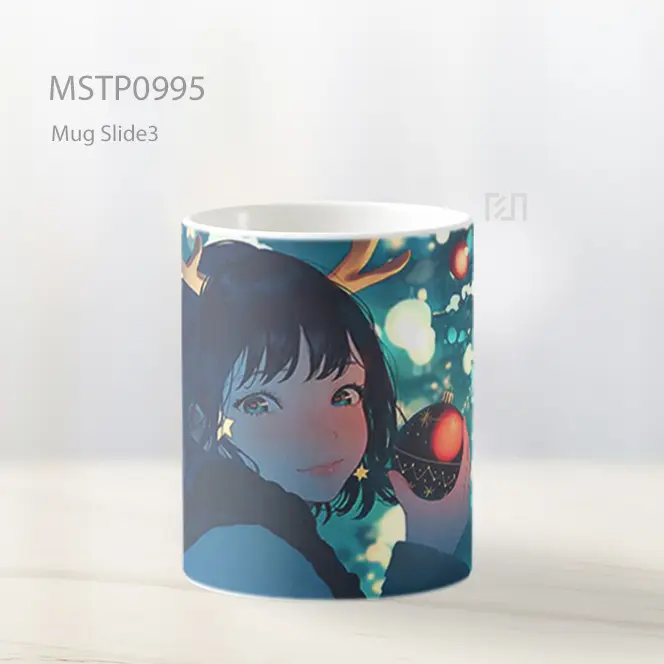 Gadis Anime Rusa Natal Mug MSTP0995 - All-side / Desain