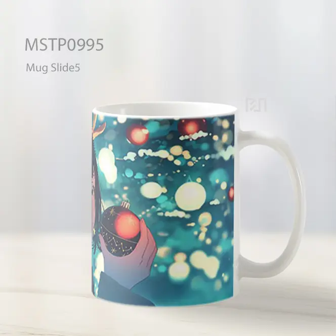 Gadis Anime Rusa Natal Mug MSTP0995 - All-side / Desain