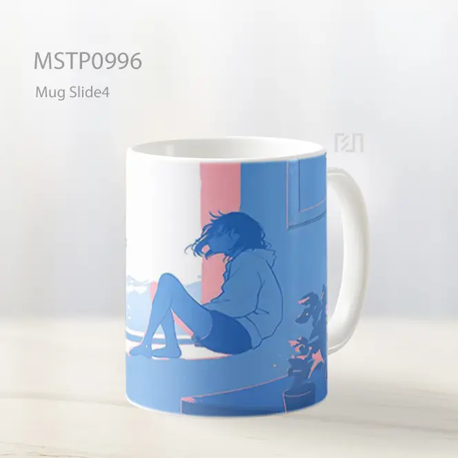 Gadis Anime Santai Di Jendela Mug MSTP0996