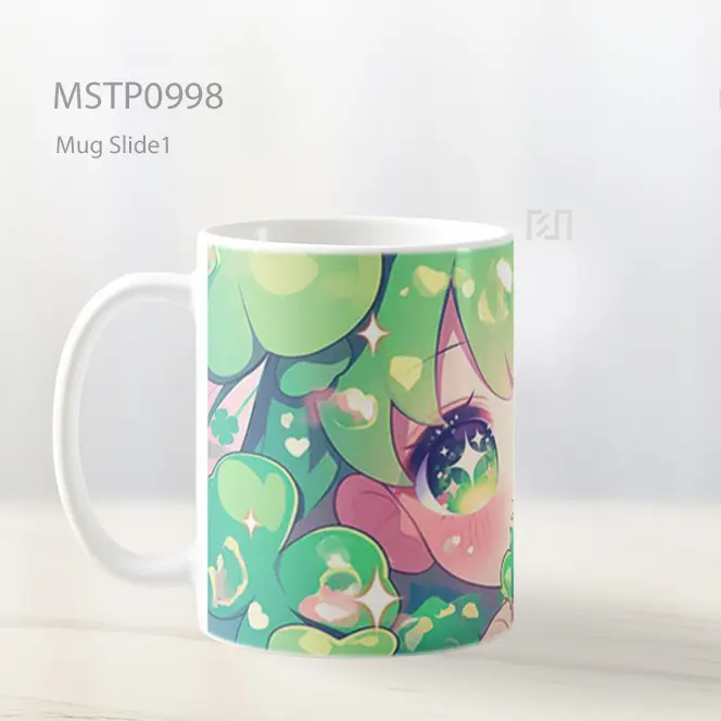 Gadis Anime Semanggi Keberuntungan Mug MSTP0998 - All-side / Desain