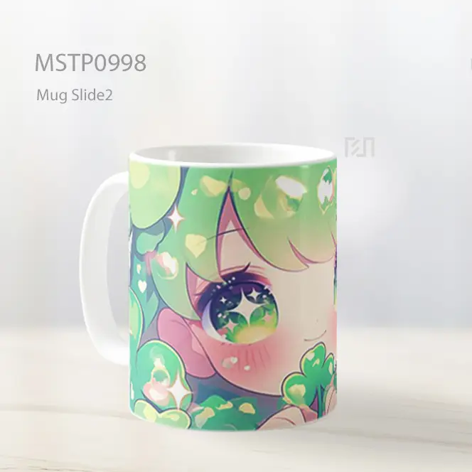 Gadis Anime Semanggi Keberuntungan Mug MSTP0998 - All-side / Desain