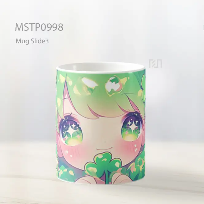 Gadis Anime Semanggi Keberuntungan Mug MSTP0998 - All-side / Desain